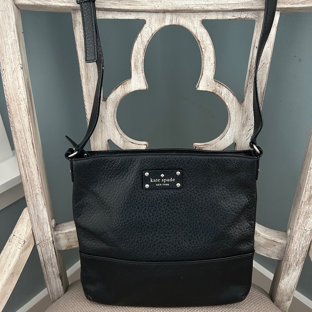 Kate Spade Black Leather Crossbody, Excellent Condition, Free Shipping